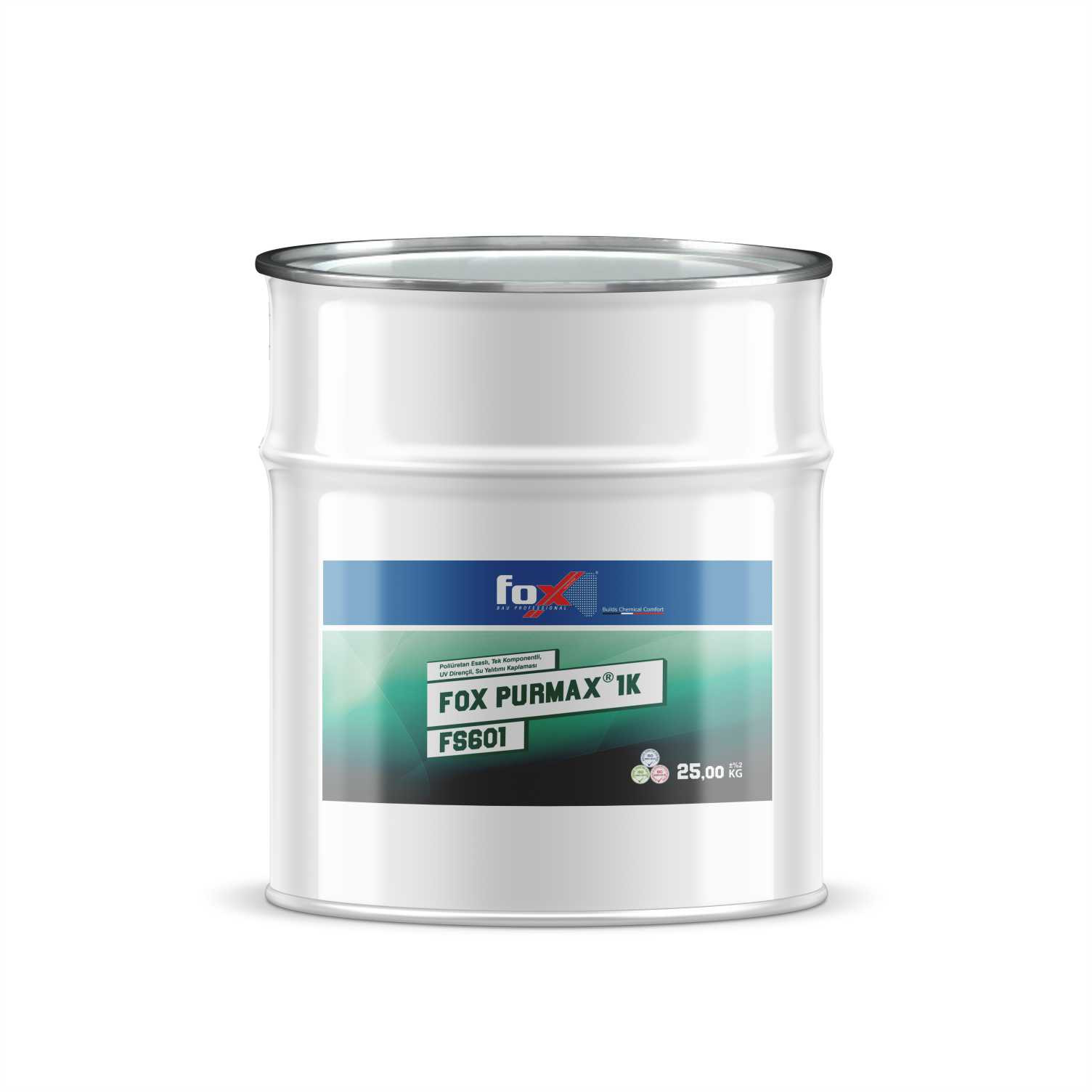 ჰიდროიზოლაცია პოლიურეთანის ბაზაზე FOX PURMAX FS601 WHITE 25 — თხევადი ჰიდროიზოლაცია